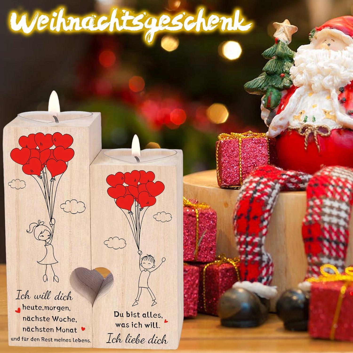 Herzförmiger Kerzenständer Partner Geschenk Jahrestag