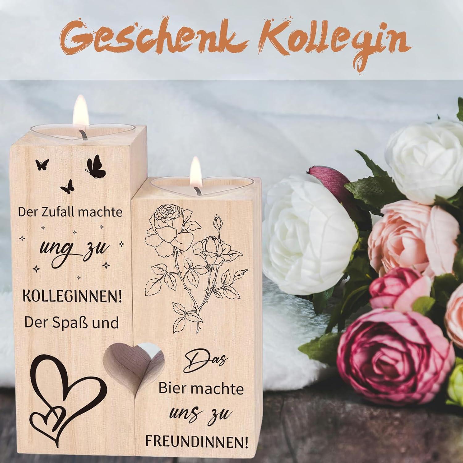 Herz Kerzenhalter Abschied Kollegen Dankeschön Geschenk