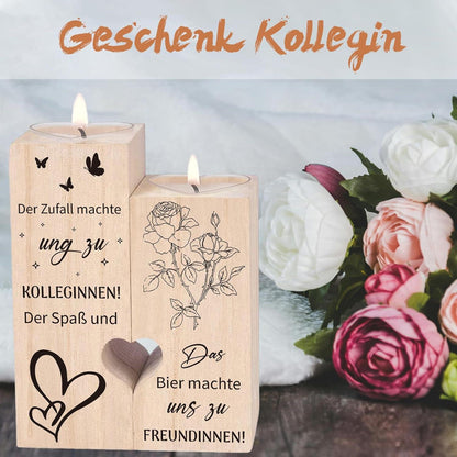 Herz Kerzenhalter Abschied Kollegen Dankeschön Geschenk