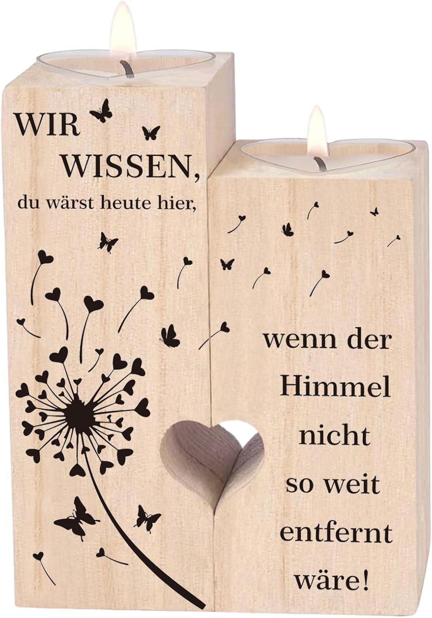 Trauergeschenk Kerzenständer Grabkerzen Trauerkerze Deko Trauerlicht