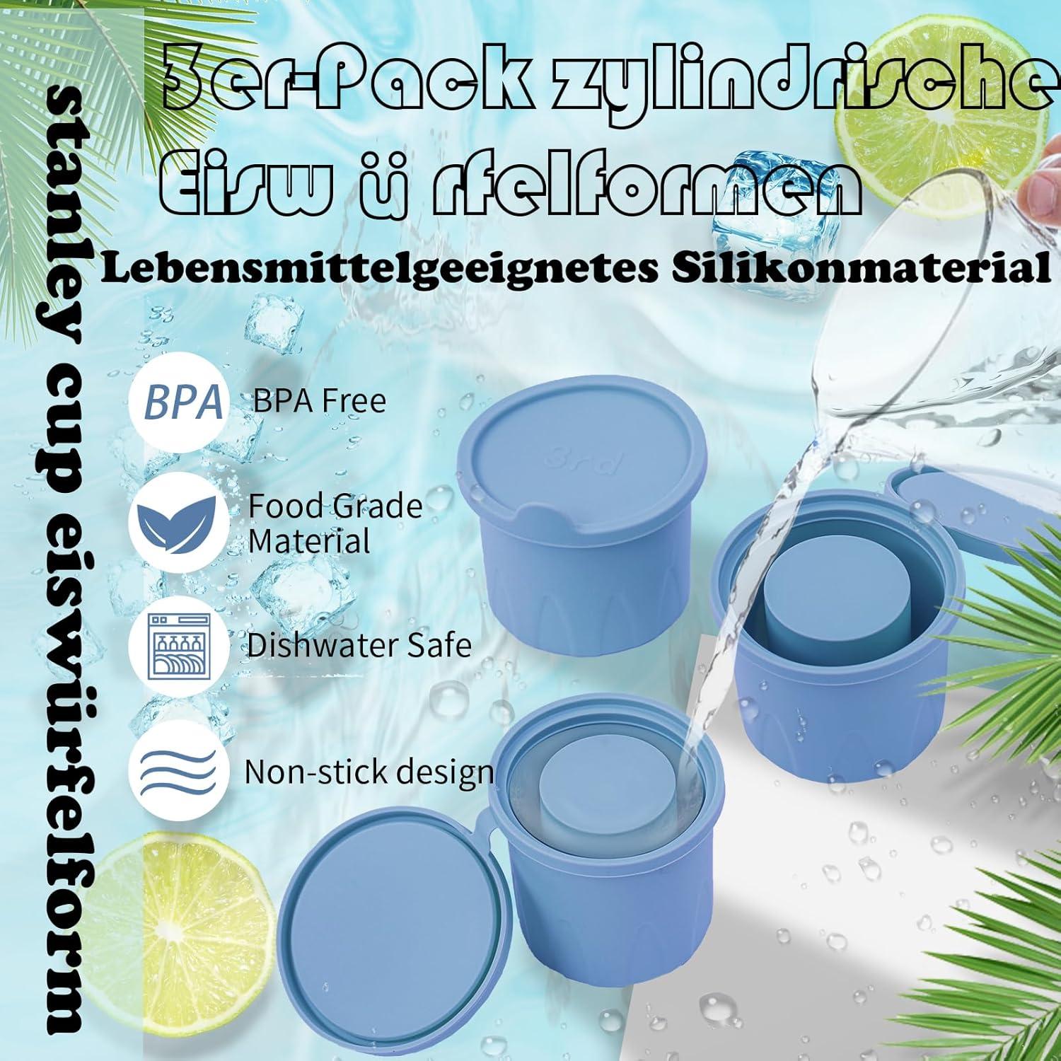 Eiswürfelform Silikon Stanley Cup Ice Cube Tray Deckel für