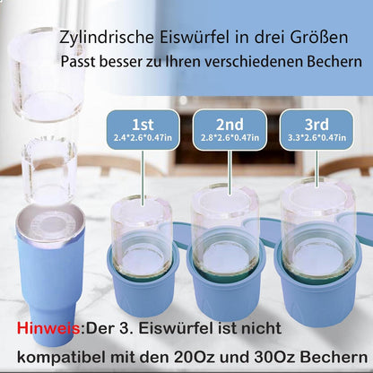 Eiswürfelform Silikon Stanley Cup 3 Stück Ice Cube Tray Deckel Thermobecher Cocktails Whisky