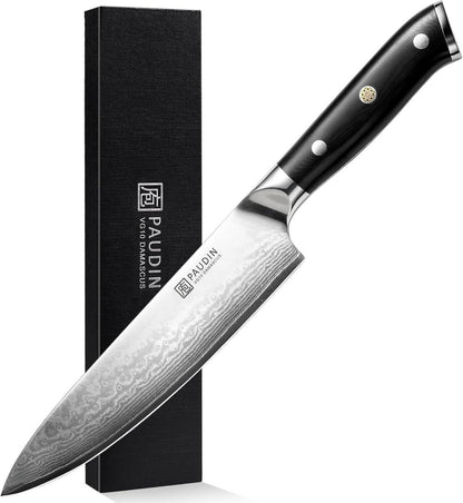 PAUDIN Damastmesser Kochmesser 20 cm Damaststahl G10-Griff