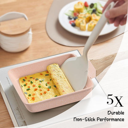 Antihaft Tamagoyaki Omelette Pfanne mit Granit Beschichtung für Induktion, PFOA-frei - RIOVARM