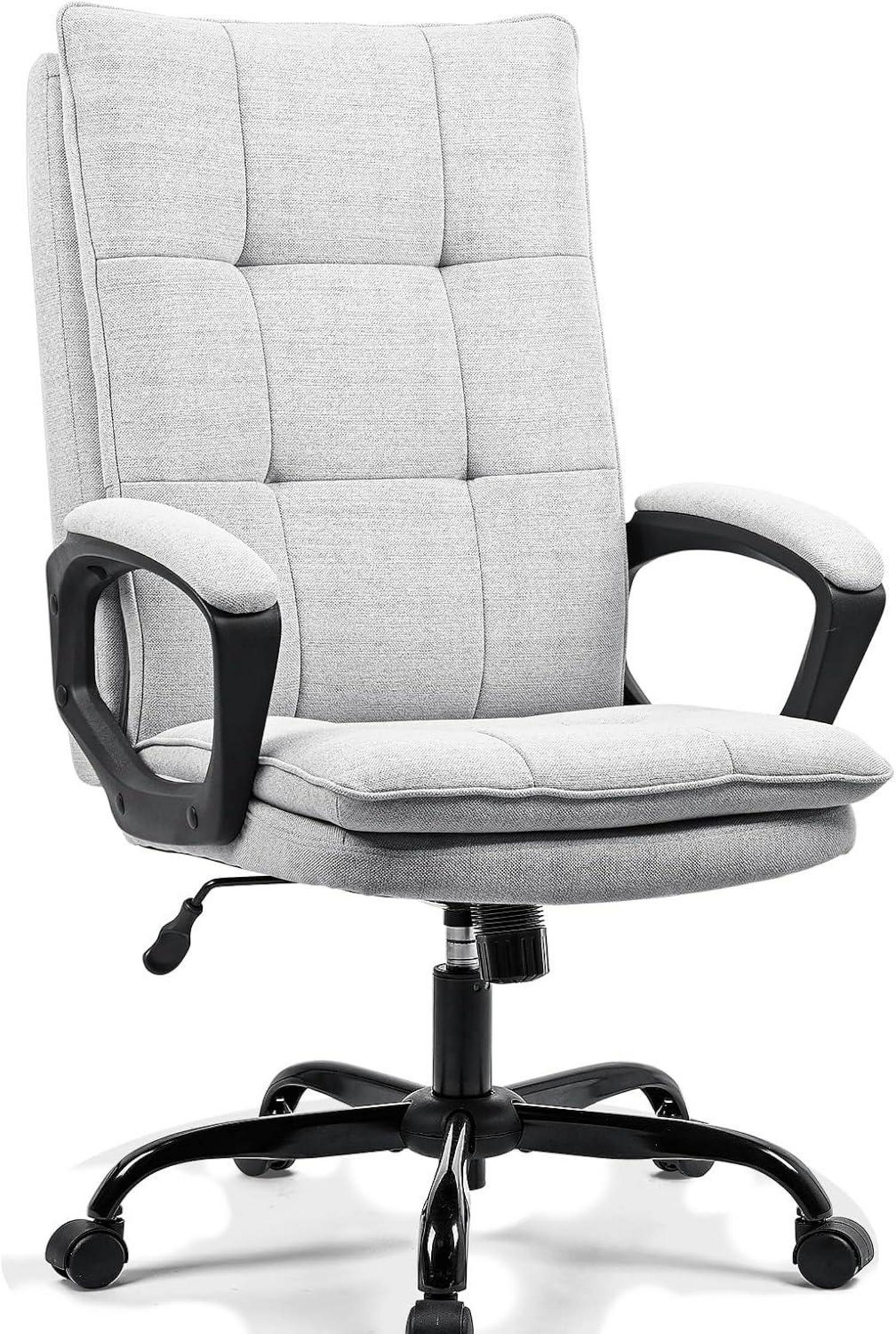 Ergonomischer Schreibtischstuhl mit Armlehne, Kopfstütze, Wippfunktion
