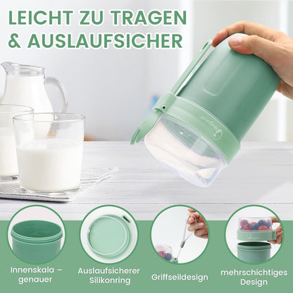 Bugucat Müslibecher to Go 2in1 Joghurtbecher & Müsli Cup to Go 660ML Grün
