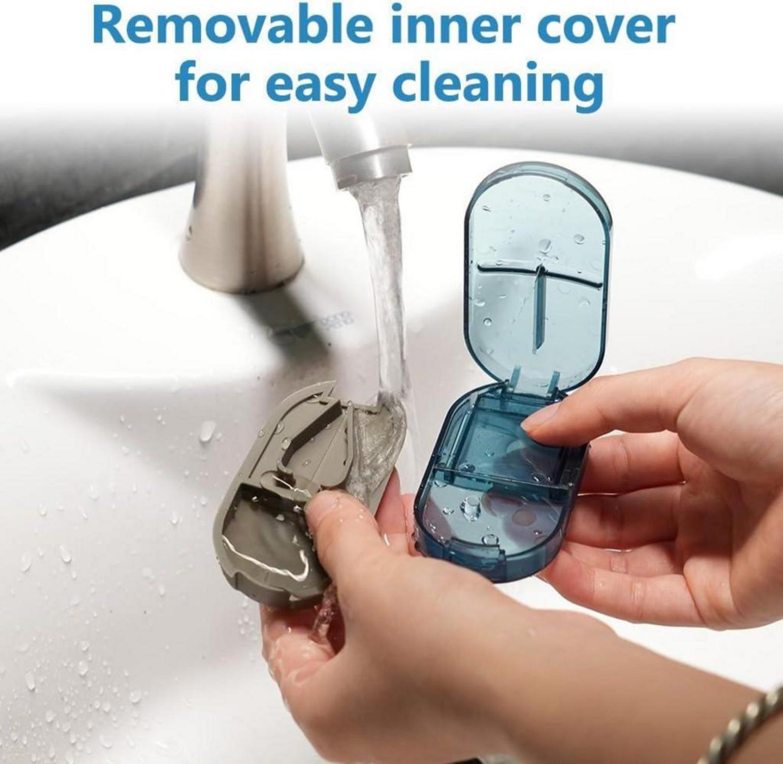 ACWOO Tablettenteiler für Kleine und Große Tabletten Transparent Blau