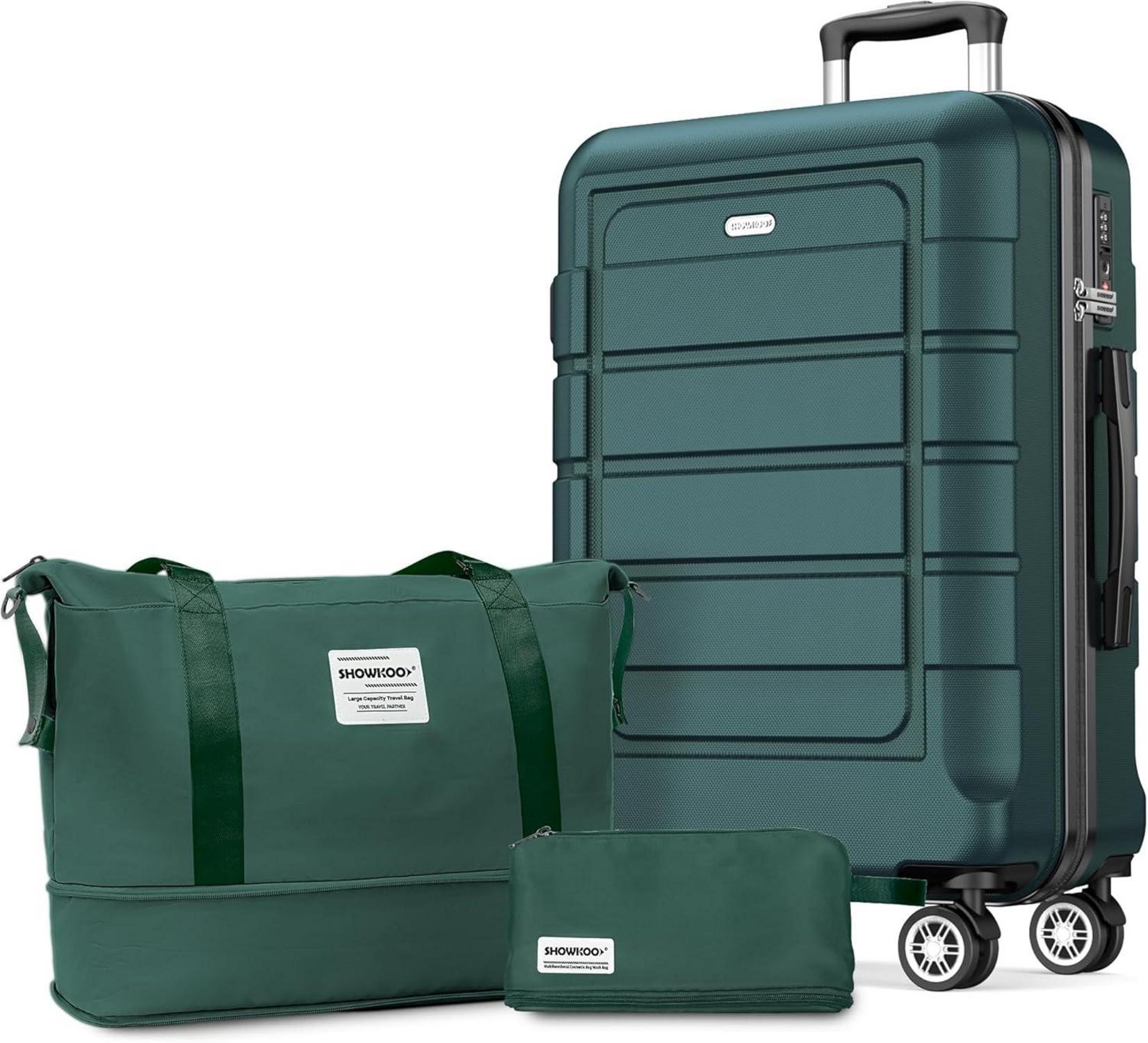 Groß Koffer Hartschale Leicht Reisekoffer TSA-Schloss 4 Rollen XL-Set