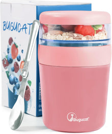 Bugucat Müslibecher to Go 500ml+150ml Joghurtbecher Salatbecher