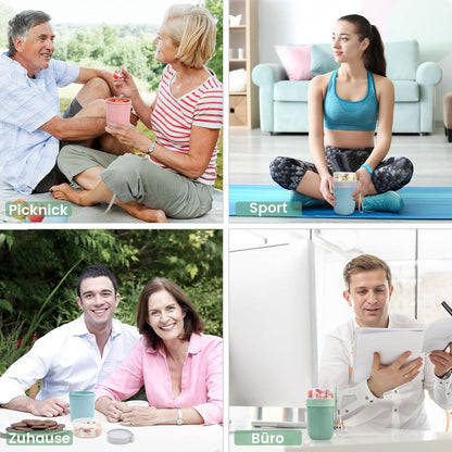 Müslibecher to Go 660ML+260ML, 2in1 Joghurtbecher & Müsli