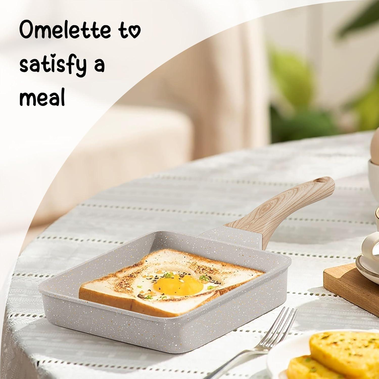 Antihaft Tamagoyaki Omelette Pfanne mit Granitbeschichtung - Induktion