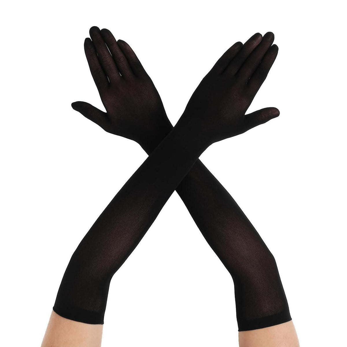Lange Tüllhandschuhe Damen für Ball & Cosplay