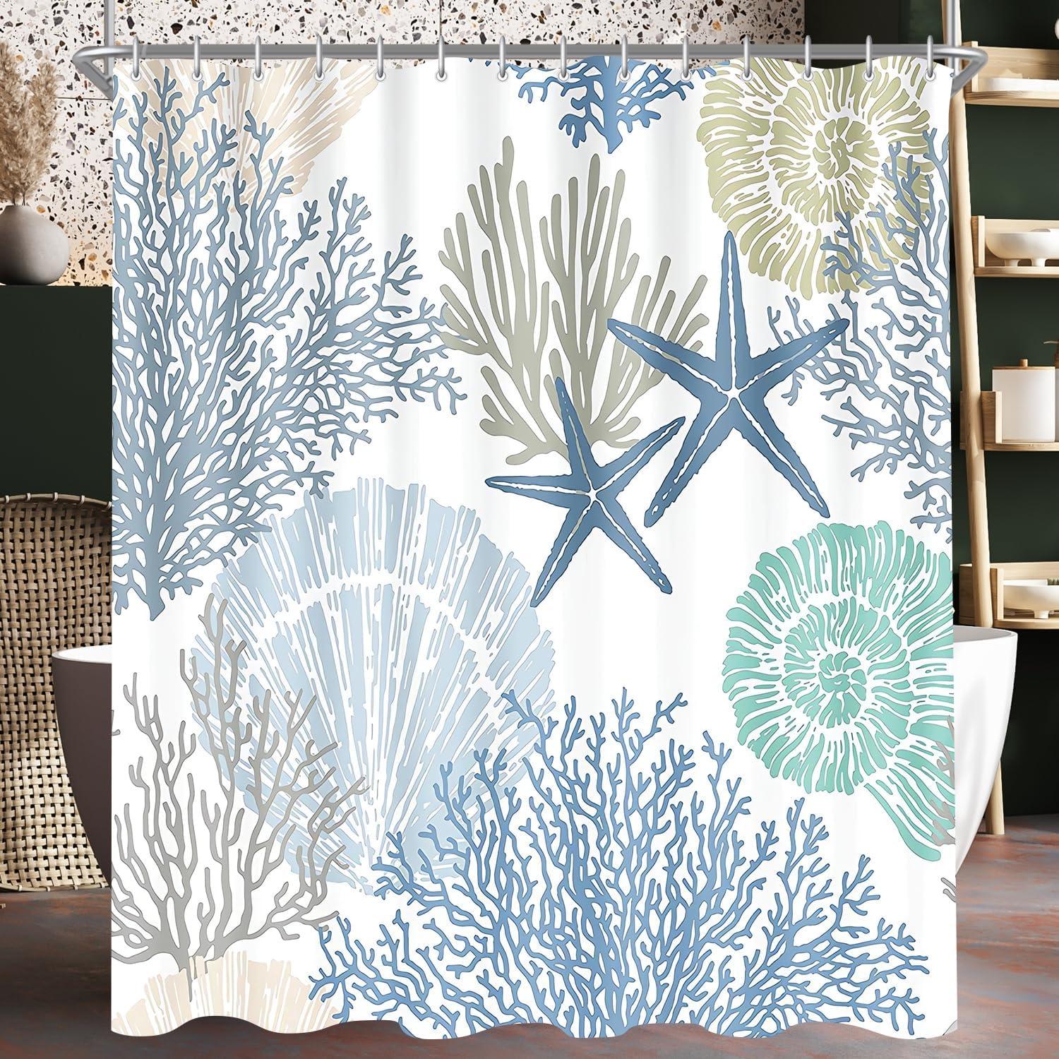 Duschvorhang Polyester Textil Unterwasseralgen Antischimmel 220x180cm
