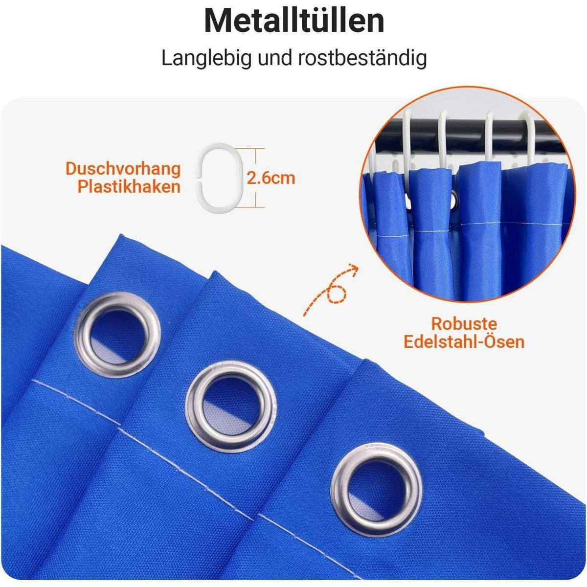 Duschvorhang Delphin 220x200cm | Wasserabweisend & Antischimmel