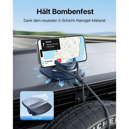 Handyhalterung Auto Armaturenbrett – Stabil & Einfach, Blau