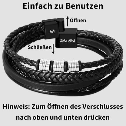 Coldbling Ich Liebe Dich Armband Männer Geschenk Valentinstag Vatertag Herren
