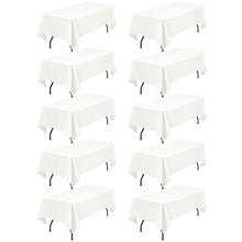 10x Elfenbeinfarbene Tischdecken 153x260cm – Rechteckig & Waschbar