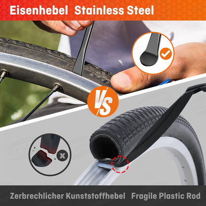 Fahrrad Flickzeug Set Reparaturset mit Reifenreparaturkleber