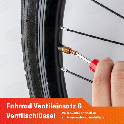 HENMI Fahrrad Flickzeug Set 12 Patches, Metallhebel, Reifenreparaturkleber