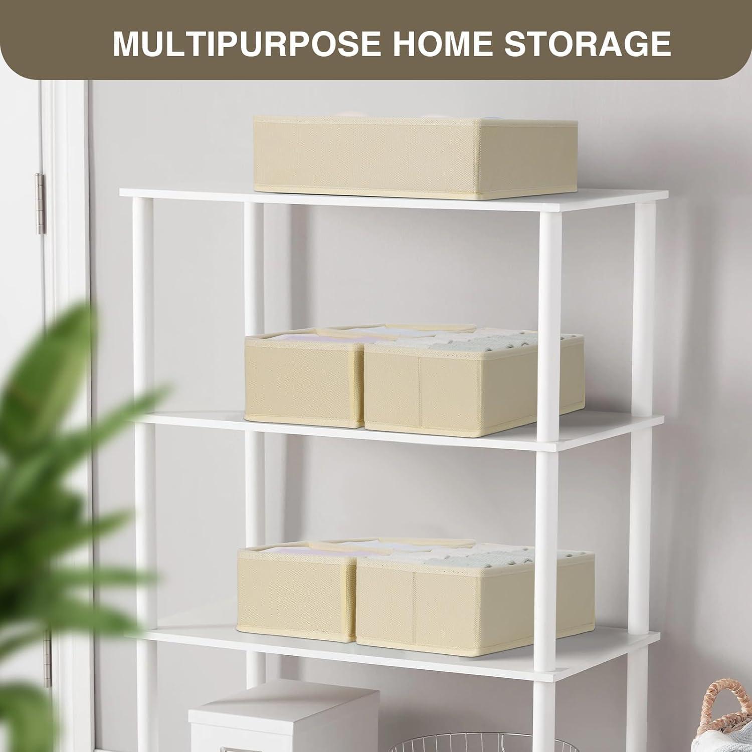 12er Pack Schrank Organizer für Kleidung und Socken - Aufbewahrungsboxen aus Stoff