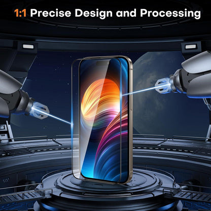 OMOTON iPhone 15 Pro Panzerglas mit Vollbildschutz und Anti-Fingerabdruck-Funktion