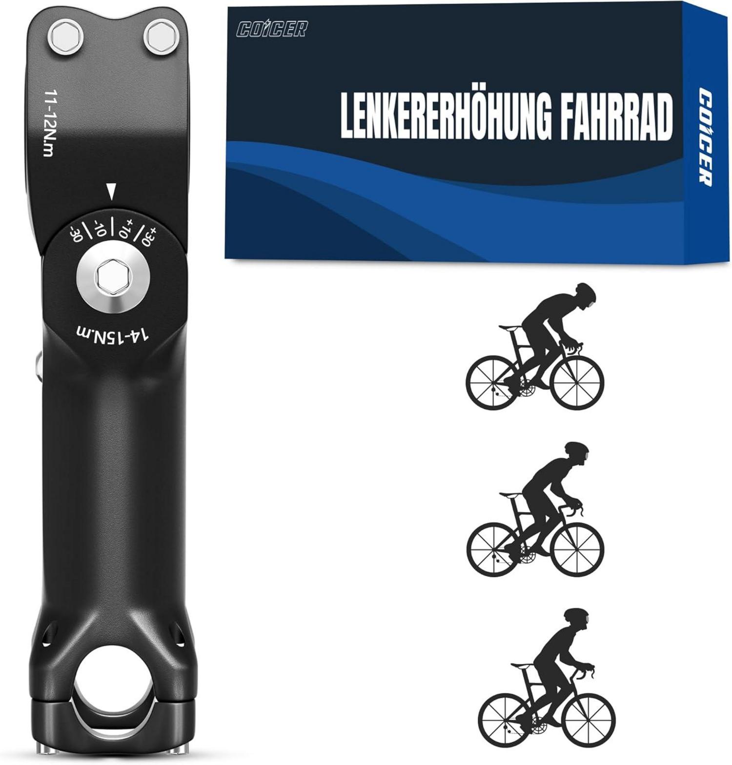 Fahrradlenker Erhöhung Verstellbar Aluminium MTB 25.4mm