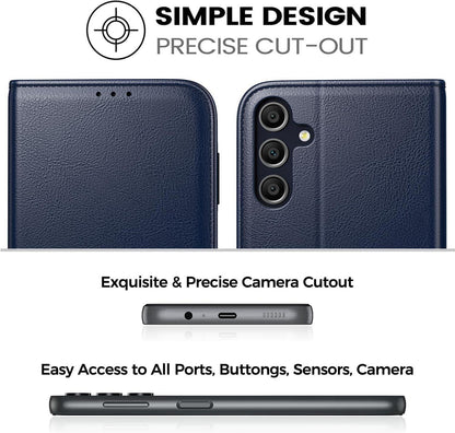 Samsung Galaxy A25 5G Handyhülle mit RFID Schutzglas Blau