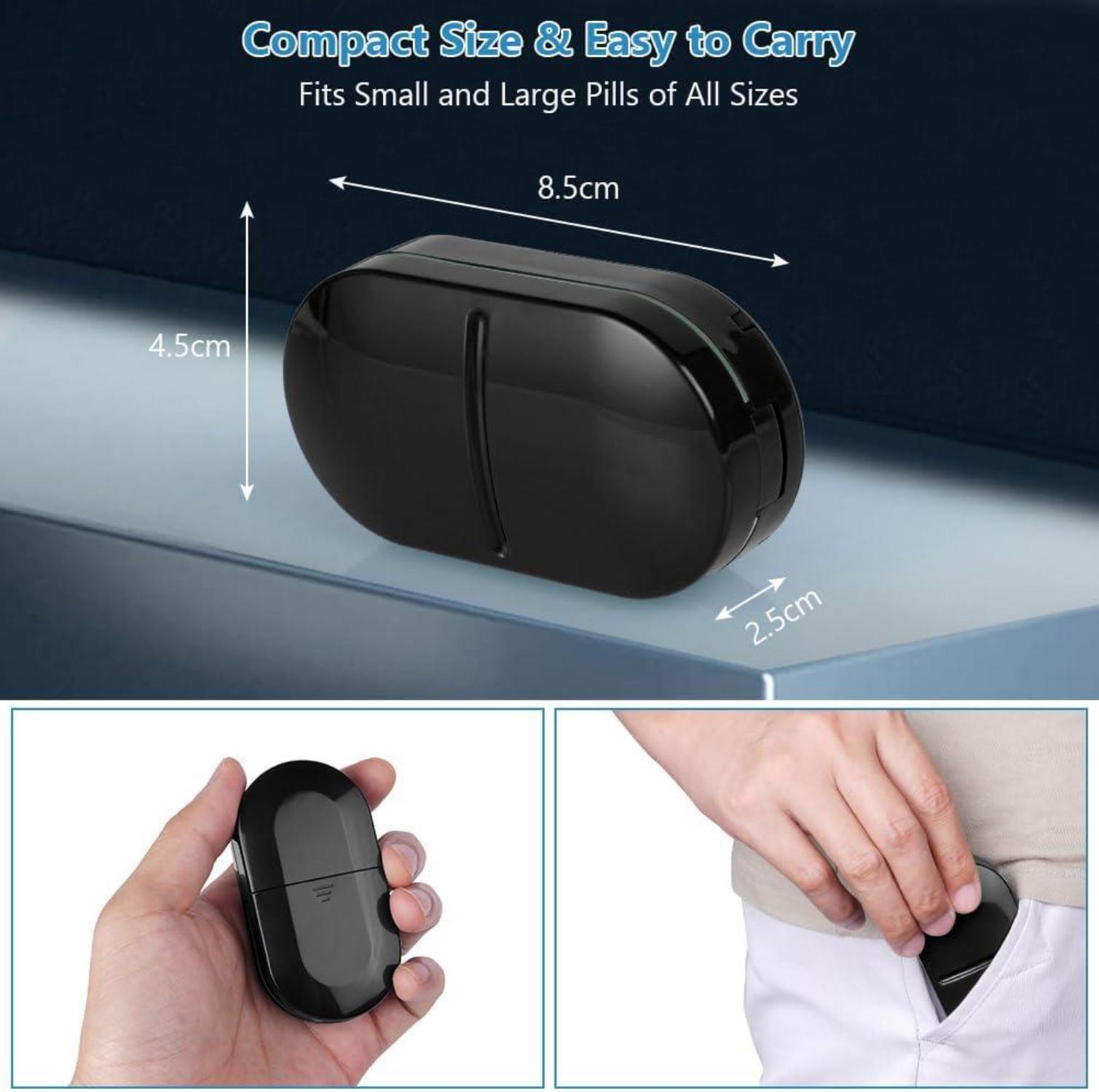 Tablettenteiler für kleine und große Tabletten, tragbarer