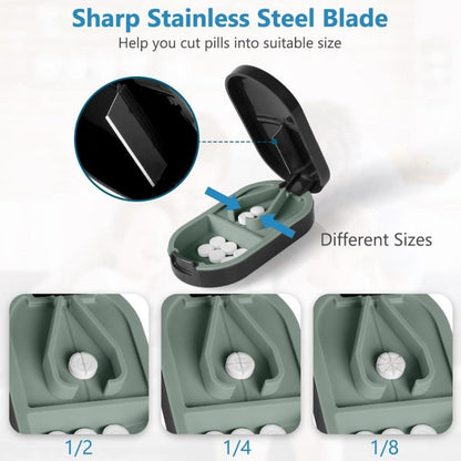 Tablettenteiler für kleine und große Tabletten, tragbarer Pillenschneider