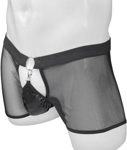 Sexy Mesh Boxershorts Herren Dessous Reizwäsche XL Schwarz