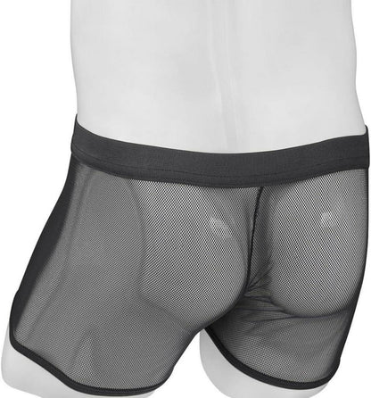 Herren Sexy Transparente Mesh Boxershorts Wetlook XL Schwarz