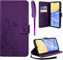 Lederhülle Samsung Galaxy A15 5G Schutzhülle Flip Wallet Dunkel