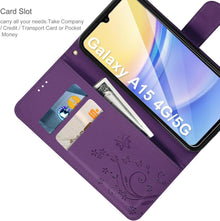 Flip Wallet Lederhülle Samsung Galaxy A15 5G/4G Dunkel