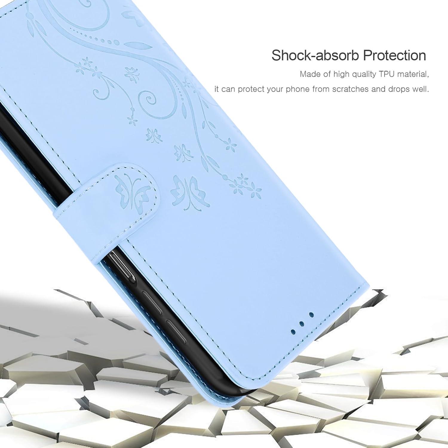 AROYI Samsung Galaxy A55 5G Lederhülle Wallet Schutzhülle Blau