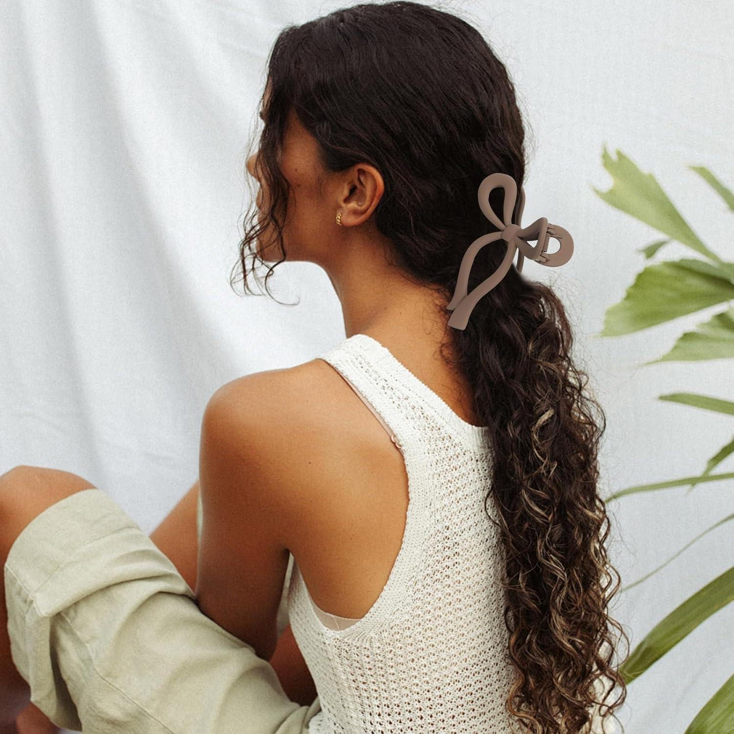 4er Pack Haarklammer Schleife Butterfly Hair Clips 11cm Damen Mädchen Haarspange