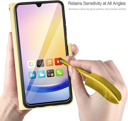 Samsung Galaxy A15 5G/4G Lederhülle Gelb Wallet Cover Schutzhülle