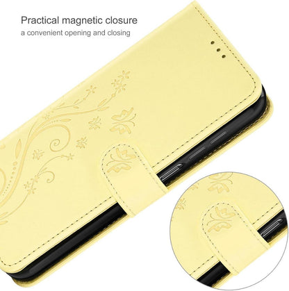 Samsung Galaxy A55 5G Lederhülle Gelb Wallet Tasche Schutzfolie