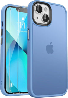 Handyhülle für iPhone 14/13 Stoßfeste Schutzhülle Matt Himmelblau