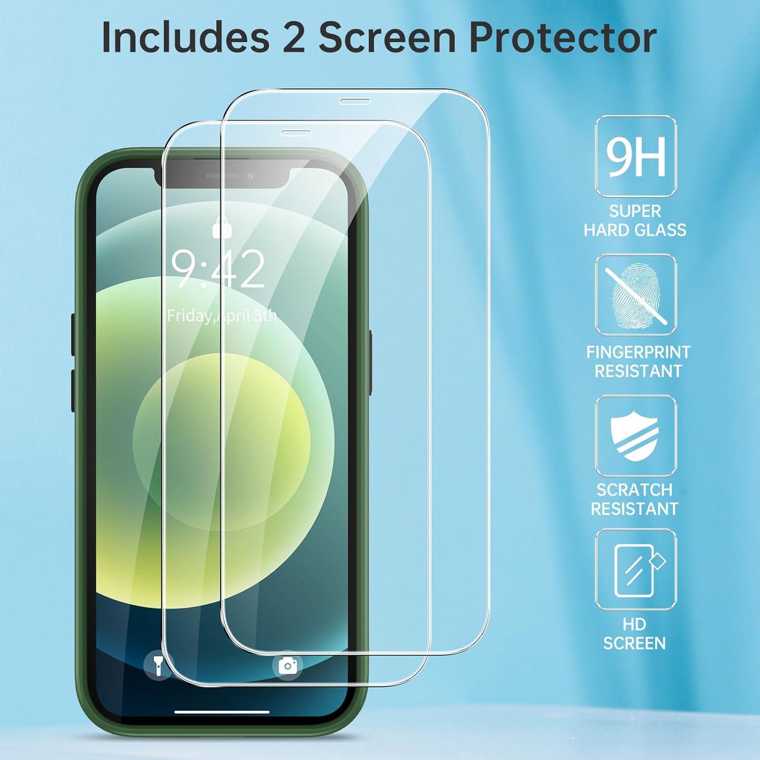 Handyhülle für iPhone 12 Pro Stoßfeste Schutzhülle Grün