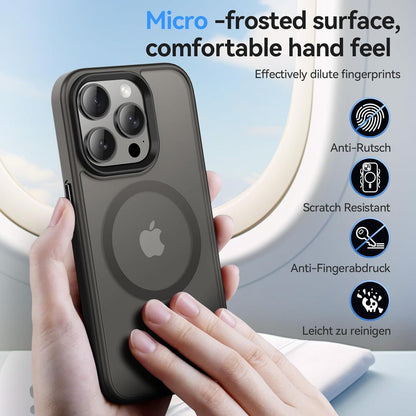 iPhone 15 Pro Hülle MagSafe Schutzfolie Stoßfest Grau