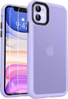 iPhone 11 Hülle Stoßfeste Schutzhülle Lila mit Schutzfolie