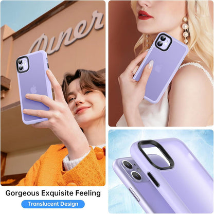 Handyhülle iPhone 11 Schutzhülle Stoßfest Transparent Lila
