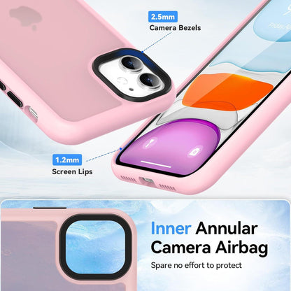 Handyhülle iPhone 11 Schutzfolie Matt Stoßfest Anti-Kratz Rosa