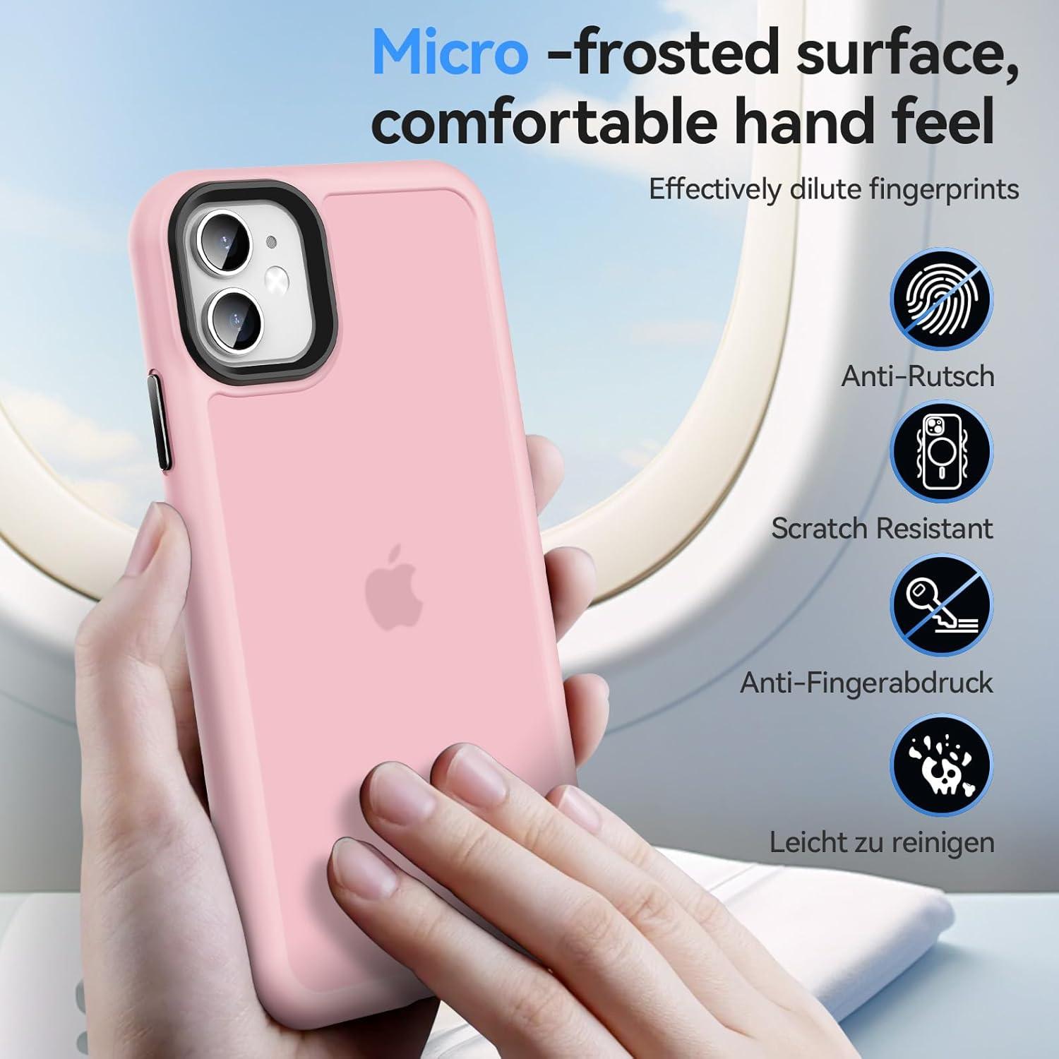 Handyhülle für iPhone 11 mit Schutzfolie, Stoßfeste Kratzfeste