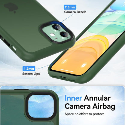 Handyhülle iPhone 11 Schutzhülle Matt Grün + Schutzfolie