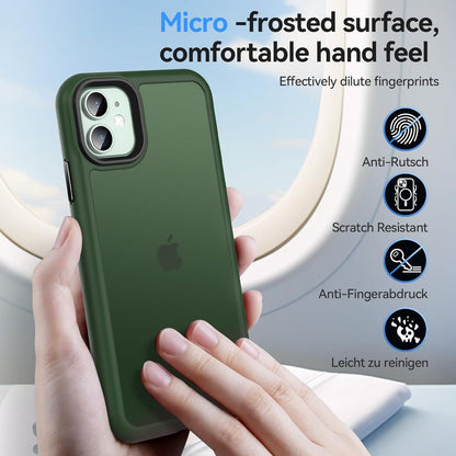 Matte Stoßfeste Handyhülle für iPhone 11 - Grün, inkl. Schutzfolie