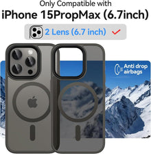 Magnetische iPhone 15 Pro Max Hülle mit MagSafe Grau