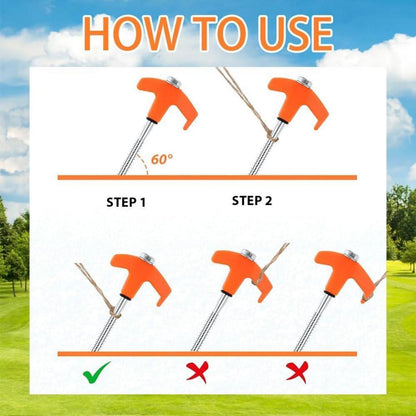 10 Drehbare Zeltheringe Erdnägel Stabil Camping Outdoor