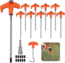 10er Set Zeltheringe mit Gewinde für Camping, Outdoor & Angeln