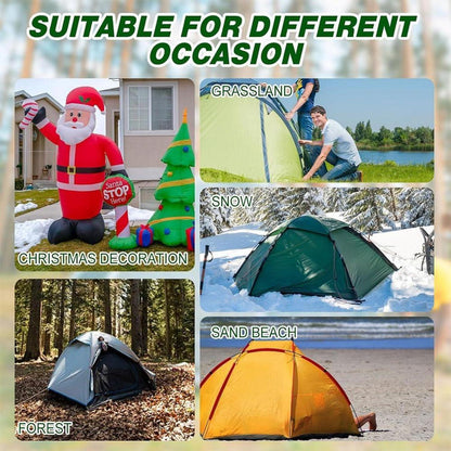 10 Stück Drehbare Zeltheringe mit Gewinde Erdnägel für Camping und